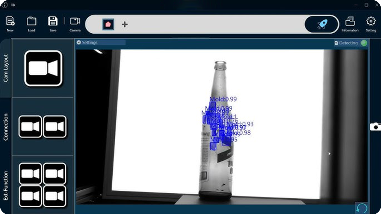 Auto Beverage Bottles Label & Seal Vision Inspection System(pic4)